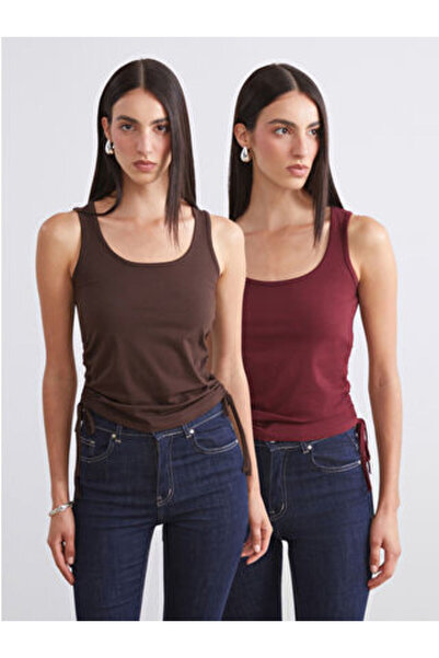 LC Waikiki Artı-Store High Cotton Content, Square Neck and Sleeveless for Women