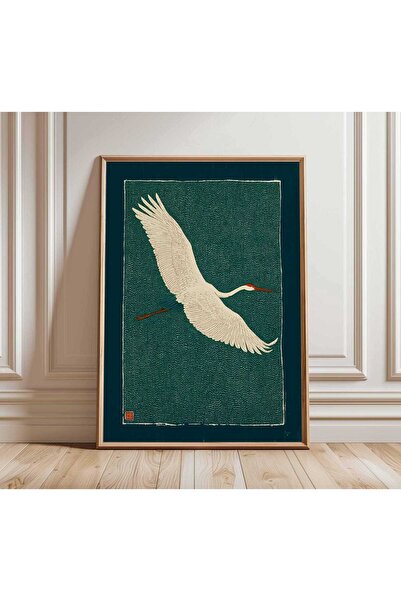 NinaStore Turna Posteri Japon Minimalist Kuş Duvar Sanatı Baskısı Modern Zen ...