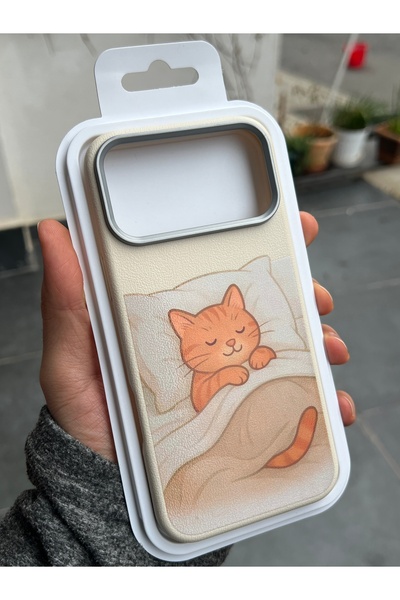 EDELFU iPhone 17 PRO MAX uyumlu - Krem Tırtıklı Silikon Kapak Parlak Sevimli ...