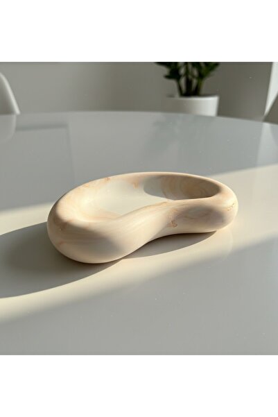 Plaster Crafts Oval Dekoratif Takı & Anahtarlık Tabağı