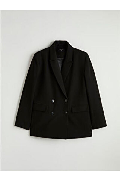 LC Waikiki Artı-Store Women's Jacket with Long Sleeves and Double-Breasted Co...