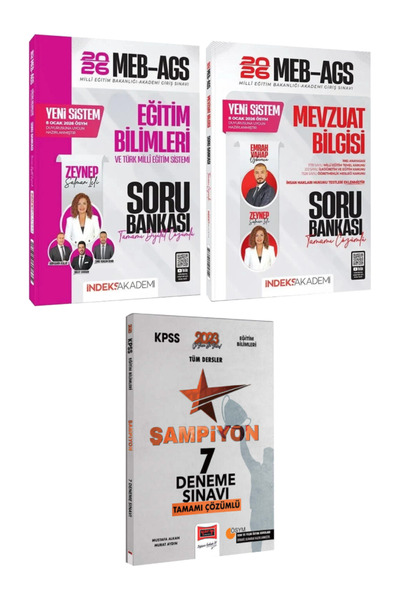 İndeks Akademi 2026 MEB-AGS Yeni Sistem Eğitim Bilimleri-Mevzuat Bilgisi Soru...