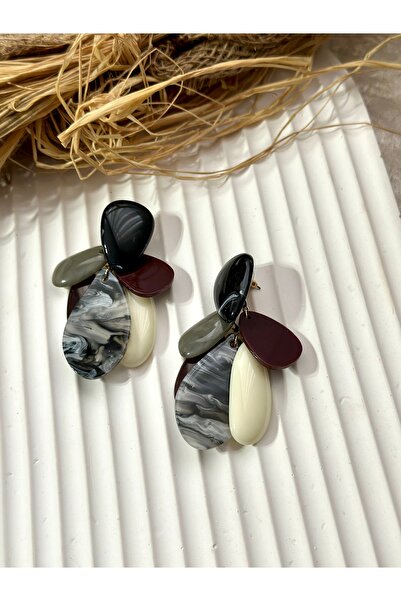 DEMİR ACCESORİES Women's Multicolor Modern Dangle Earrings