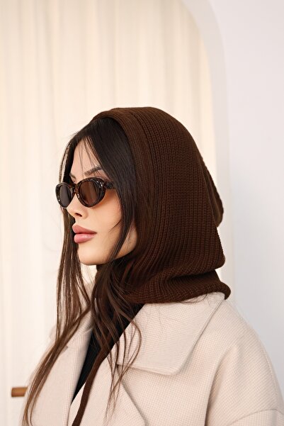 Jack Ferrero Acı Kahverengi Triko Örgü Balaclava Bere Şapka