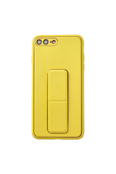 eco port Iphone 7 plus case coco leather stand cover - yellow