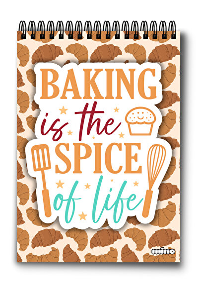 Mino A5 Recipe Book - 50 sheets 160g spiral bound, Baking - Mino®