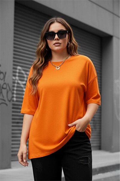 Oksit Mily Жіночий великий розмір Battal Basic Велосипедна комір бавовняна фу...