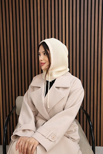 Jack Ferrero Krem Triko Örgü Balaclava Bere Şapka