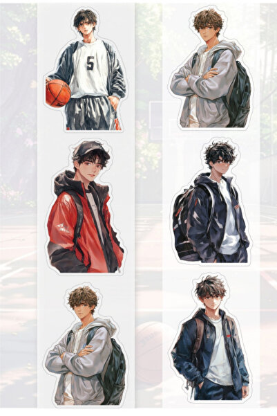 Kolbi Craft 6 Pcs Transparent Men Sticker Bullet Journal Scrapbook Laptop Age...