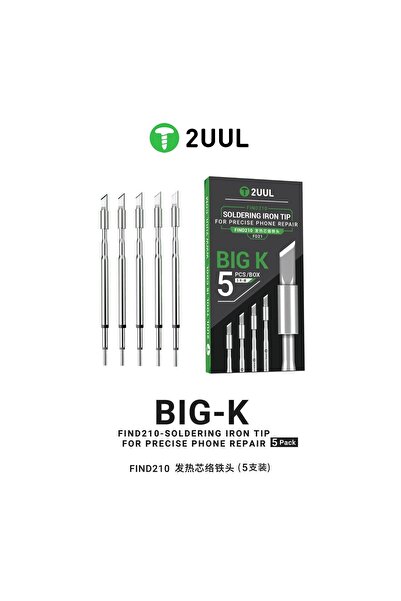 2uul FD21 Big-K Tipi C210 Uyumlu Lehimleme Ucu Seti (5'li Paket)