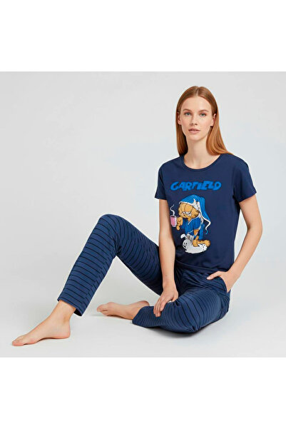 levanapajamas Levana Cartoon Pajamas - Navy Blue Striped