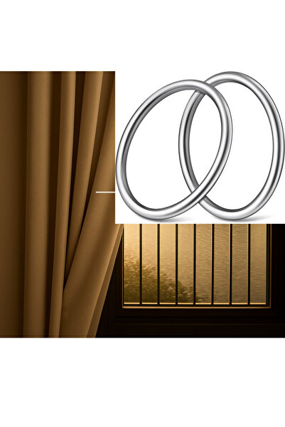 SHY TEKSTİL Ringed Beige Solid Color Ringed Lace-Up Balcony Curtain En X Boy ...