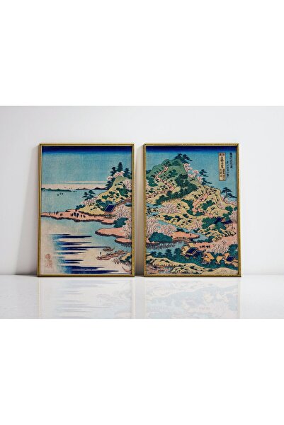 NinaStore 2'li SET Katsushika Hokusai Posterler Sesshu Ajigawaguchi Tenposan ...