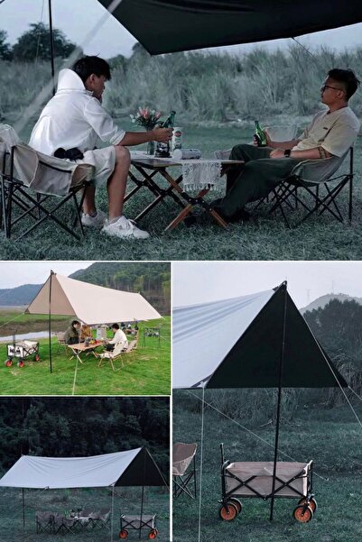 Munico Çadır Brandası Tente Güneş Gölge Yağmur Barınağı Plaj Kamp Piknik Sıvı...