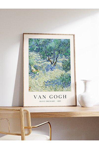 NinaStore Van Gogh Sanat Baskısı Zeytin Bahçesi Van Gogh Posteri Ünlü Tablola...