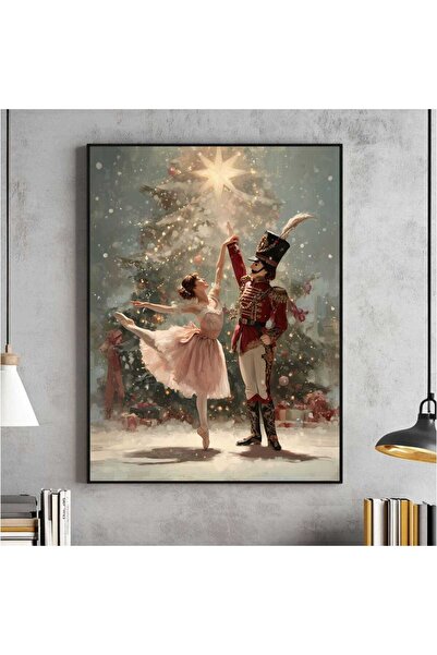 NinaStore Fındıkkıran Balesi Noel Baskılı Balerin Tatil Dekorasyonu (Dijital ...