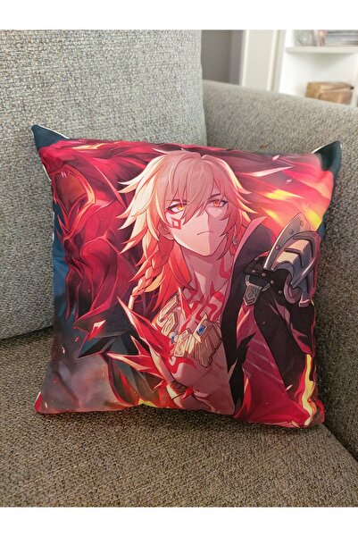 ganbarou art studio Honkai Star Rail Mydei'li tek yönlü baskılı kırlent 25x25...