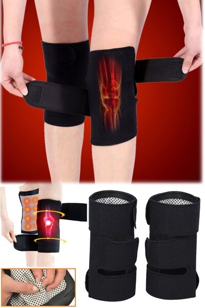 Munico Diz Taşlı Manyetik Ağrıları Turmalin Menisküs Isıtma Korsesi Diz Azalt...