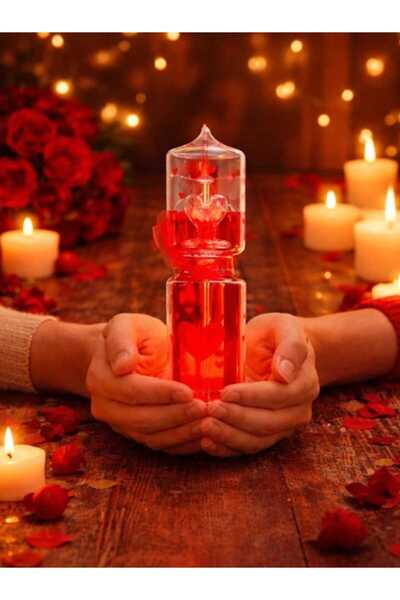 Home Kırmızı Cam Fanus Aşk Ölçer | El Isısı ile Çalışan Love Matter Romantik ...