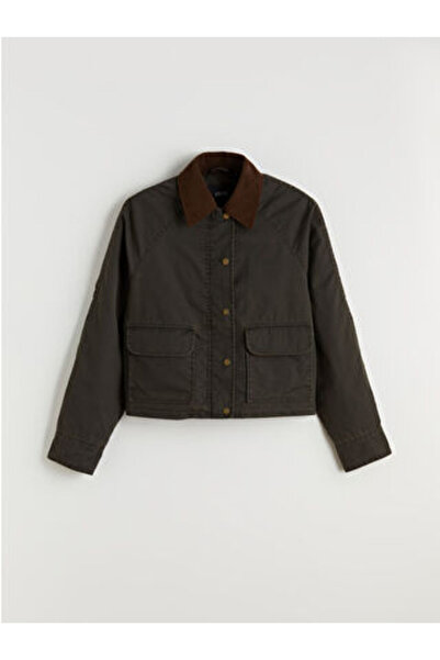 LC Waikiki Artı-Store Women's Classic Collared Jacket with Different Textures...