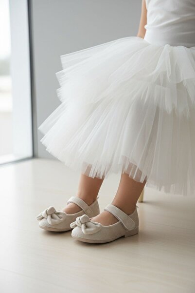 Görkem bebe ayakkabı ve tekstil Balerini pentru fetiță cu fundă