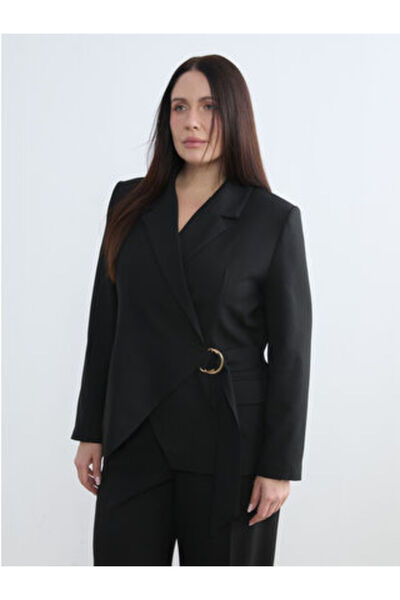 LC Waikiki Artı-Store Women's Long-Sleeved Jacket Features Double-Breasted Cu...