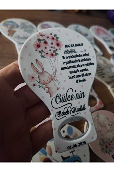 fırsatlar diyarı Tavşan Tema Açacak Magnet Yeni Doğan Bebek Mevlit 6 Ay Kınas...
