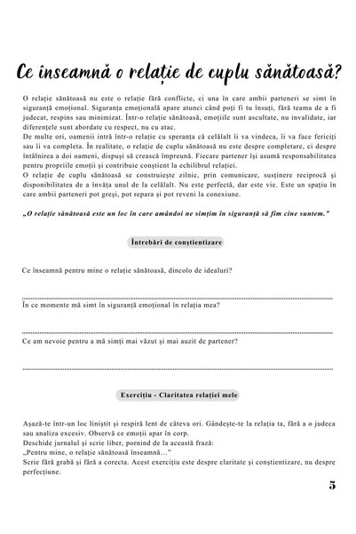 Cotomag Jurnalul Relatiei de Cuplu - Cum Construim O Relatie Sigura si Sanatoasa / Ghid Practic