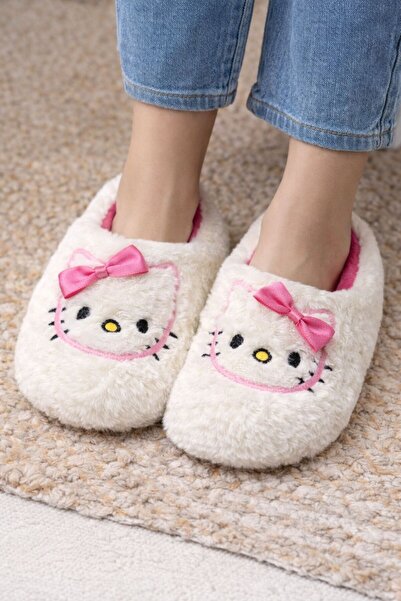 RUBY OUTLET Hello Kız Çocuk Παντόφλες Σπιτιού από Λούτρινο Υλικό – Μαλακές, Α...