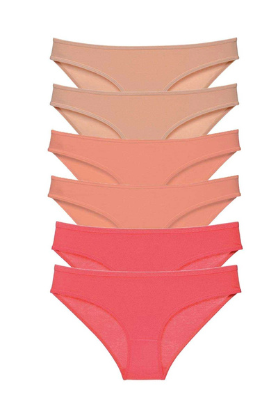 ALFA AKSESUAR 03 طقم سراويل داخلية نسائية من الليكرا مكونة من 6 قطع، بودرة جل...