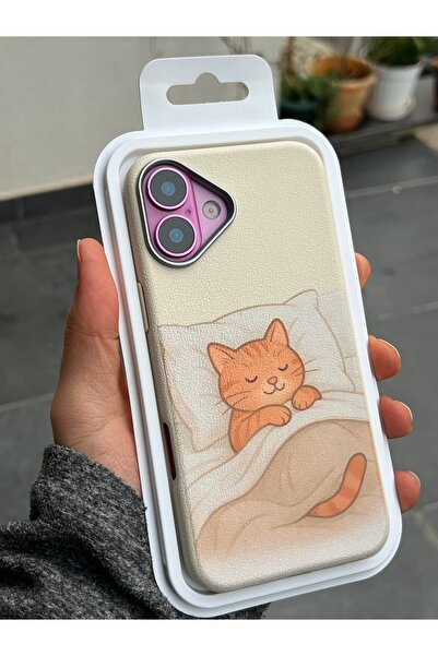 EDELFU متوافق مع هاتف iPhone 16 PLUS - غطاء سيليكون كريمي مسنن لامع لطيف مطبو...