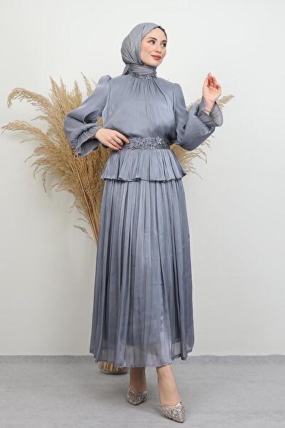 GİYZAMİLA Rochie de seară Bensu Yoryo Gri închis