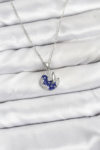 lowell home 316L Steel Chain Silver Color Night Model Zircon Stone Women's Ne...