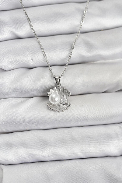 lowell home 316L Steel Chain Silver Color Oyster Pearl Model Zircon Stone Wom...