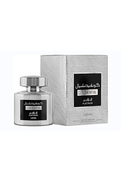 Lataffa Confidential Platinum 100ml, Bergamot Citrus Cypress Black Pepper Inc...