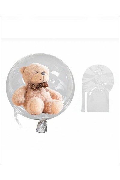 Çemrek Süs Parti 30 İnç Şeffaf Bobo Balon Geniş Ağızlı Şeffaf Balon 1 Adet