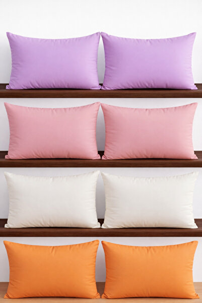 ÇIQRIK HOME 8 Pieces 50 X 70 cm Mixed Color Zippered Pillowcases