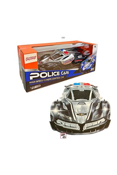 Şimşek Oyuncak Kumandalı Hızlı Polis Arabası R/C 30KM/H Işıklı Şarjlı 1:18