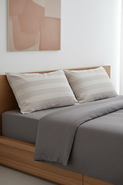 ŞENER HOME 100% Cotton Satin 2-Piece Pillowcase 50X70 cm