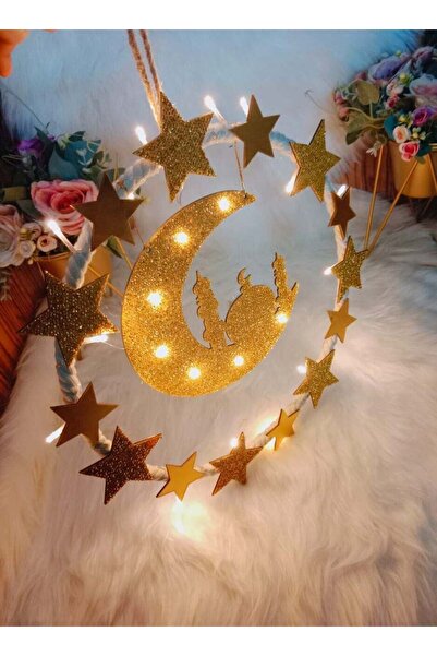 Türkiye Ramadan Pendant Decorations Muslim Iftar Crescent Islam Moon Star Win...