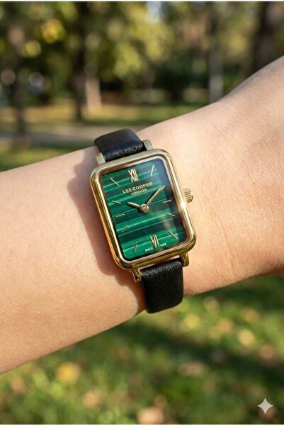 Lee Cooper Women's Wristwatch |   Elegant Design, Rectangular Gold Color Case...
