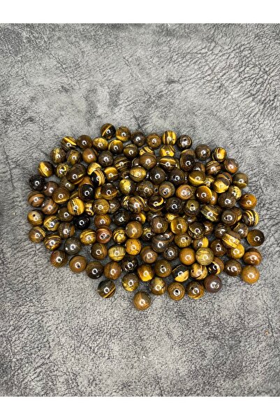 Mos Tespih 10mm 1 Adet Kaplan Gözü Doğaltaş Boncuk Takı Boncuğu