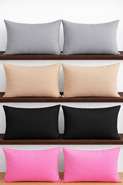 ÇIQRIK HOME 8 Pieces 50 X 70 cm Mixed Color Zippered Pillowcases