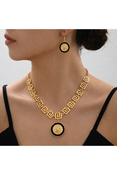 REKS Zarafetin Güce Dönüştüğü Aslan Figürlü Zarif Kolye Küpe Seti | Güçlü Ruh...