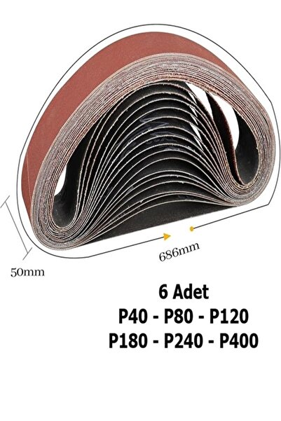 Venoa TC-US 350 Uyumlu Bant Zımpara Kağıdı 6 Parça (50x686 mm)