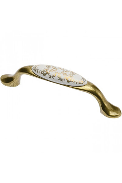 GTV Metal Handle - 728 P - Antique Porcelain - Orient Gold