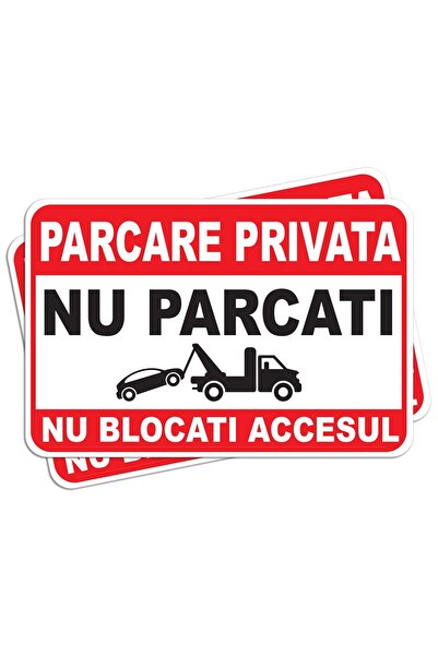 Generic (Unbranded) Set de 2 indicatoare de parcare privată cu interdicție, P...