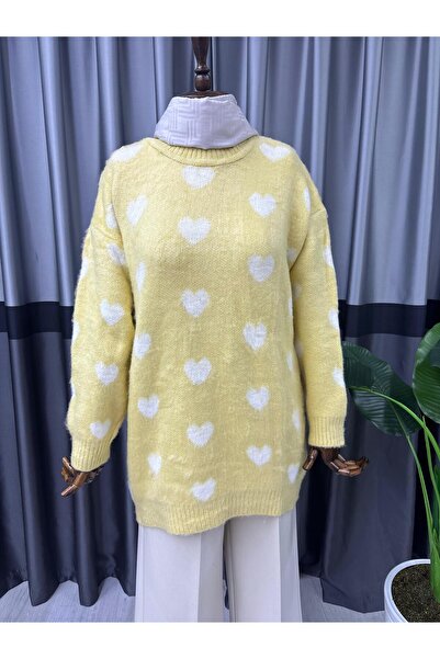 moda acar Heart knitted sweater