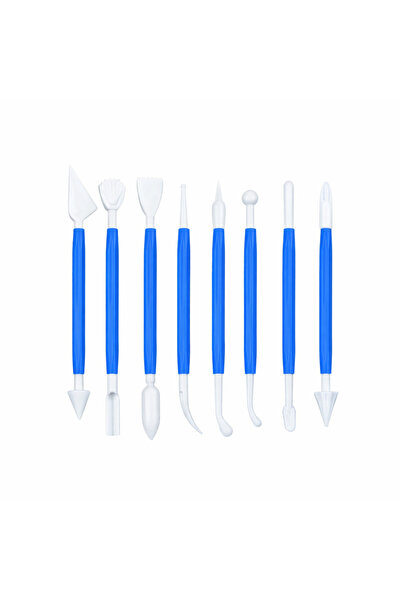 Rich Plastik Modelaj Ebeşuar Modelleme Şekil Verme Seti 8li Mavi