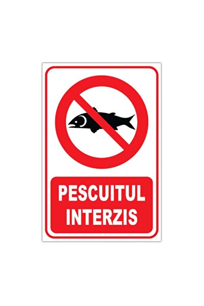 Generic (Unbranded) Indicator pescuit interzis, PVC 20x30 cm